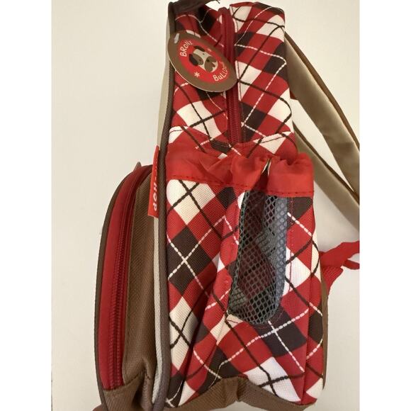 Skip Hop Zoo Pack Bronx Bulldog Plaid Special Winter Edition Backpack - Picture 5 of 8